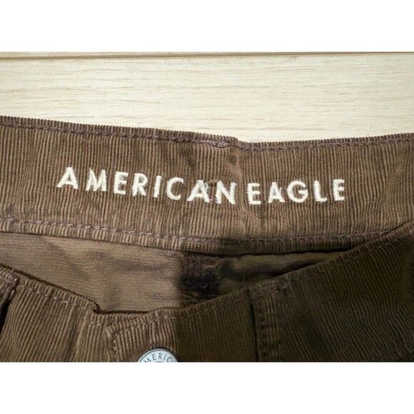 American Eagle Low-Rise Skater Corduroy Pants Brown Women's US 4 Regular - Picture 6 of 9